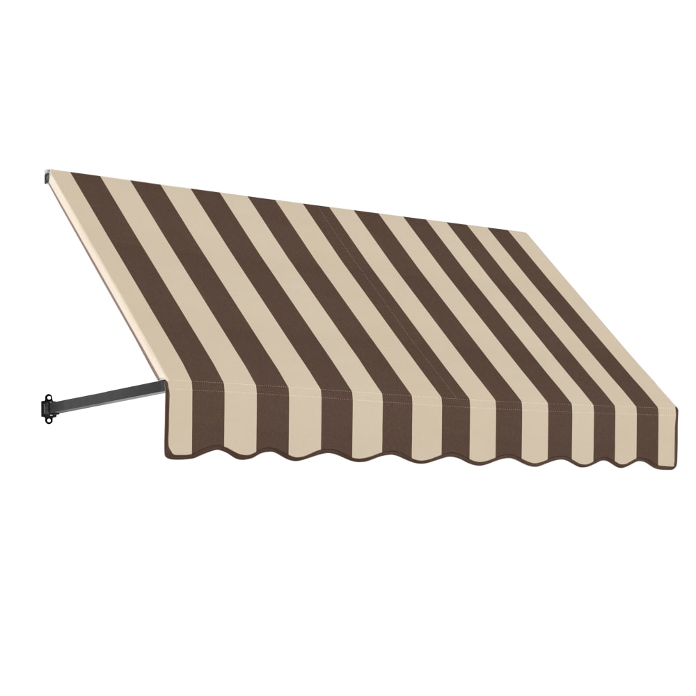 Awntech Dallas Retro Straight Slope Fixed Awning with Anodized Arms RR12-OO-10B