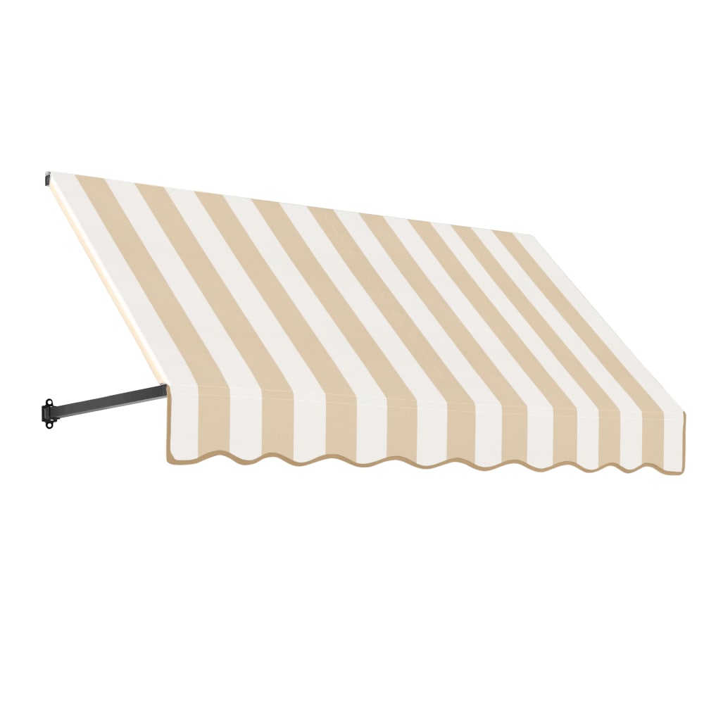 Awntech Dallas Retro Straight Slope Fixed Awning with Anodized Arms RR12-OO-10B